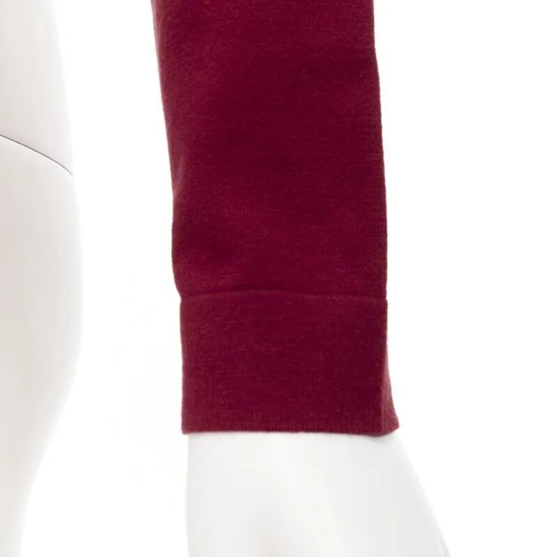 ALAIA Signature cropped stretch knit button cardigan Garance red FR36 XS