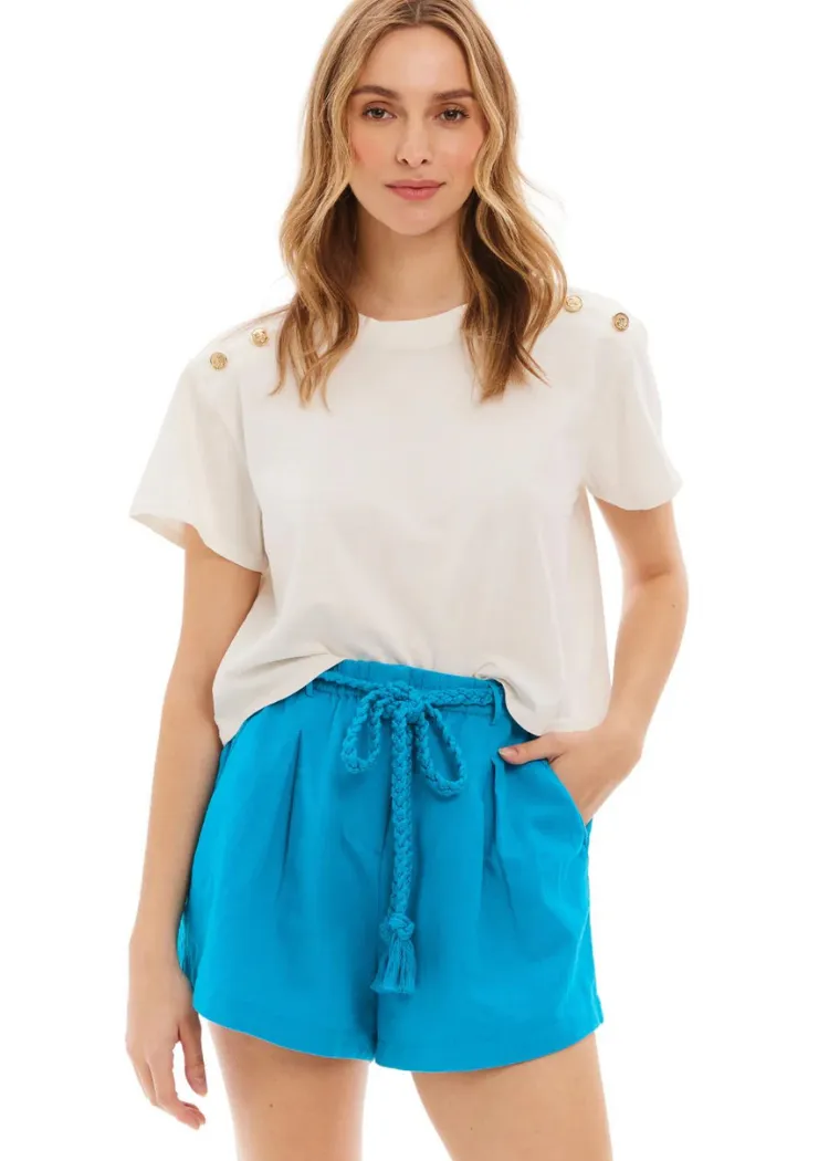 Allison Stripe Brooklyn Tee- White