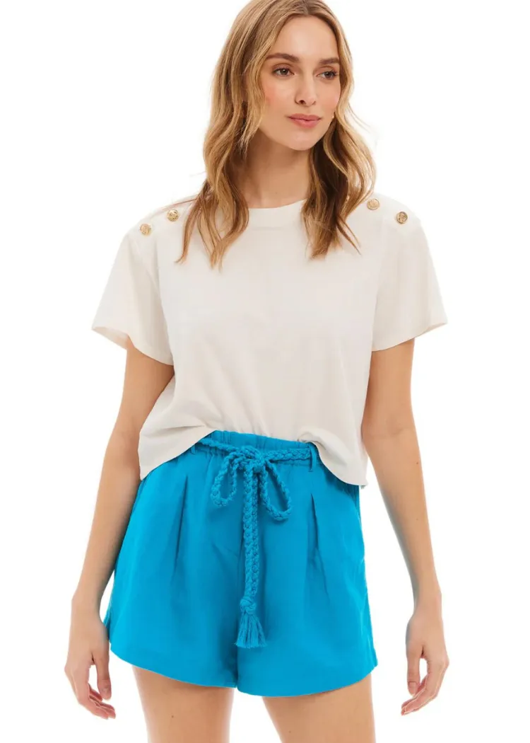 Allison Stripe Brooklyn Tee- White