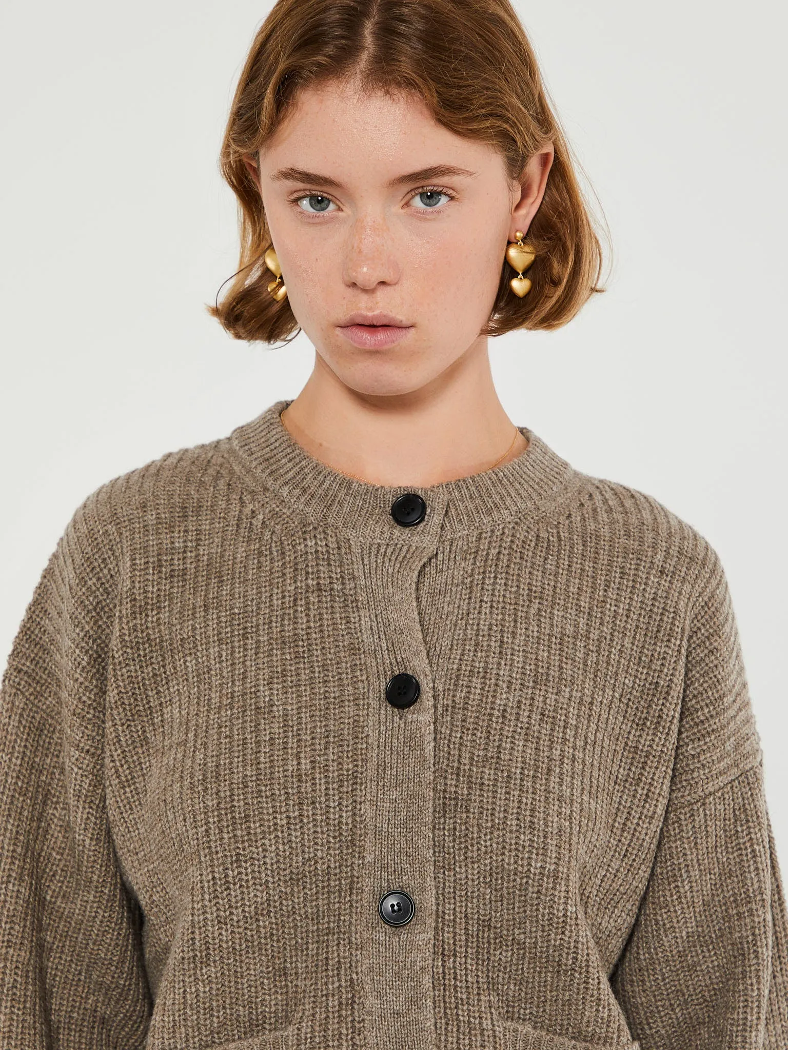Bine Cardigan in Pure Soil