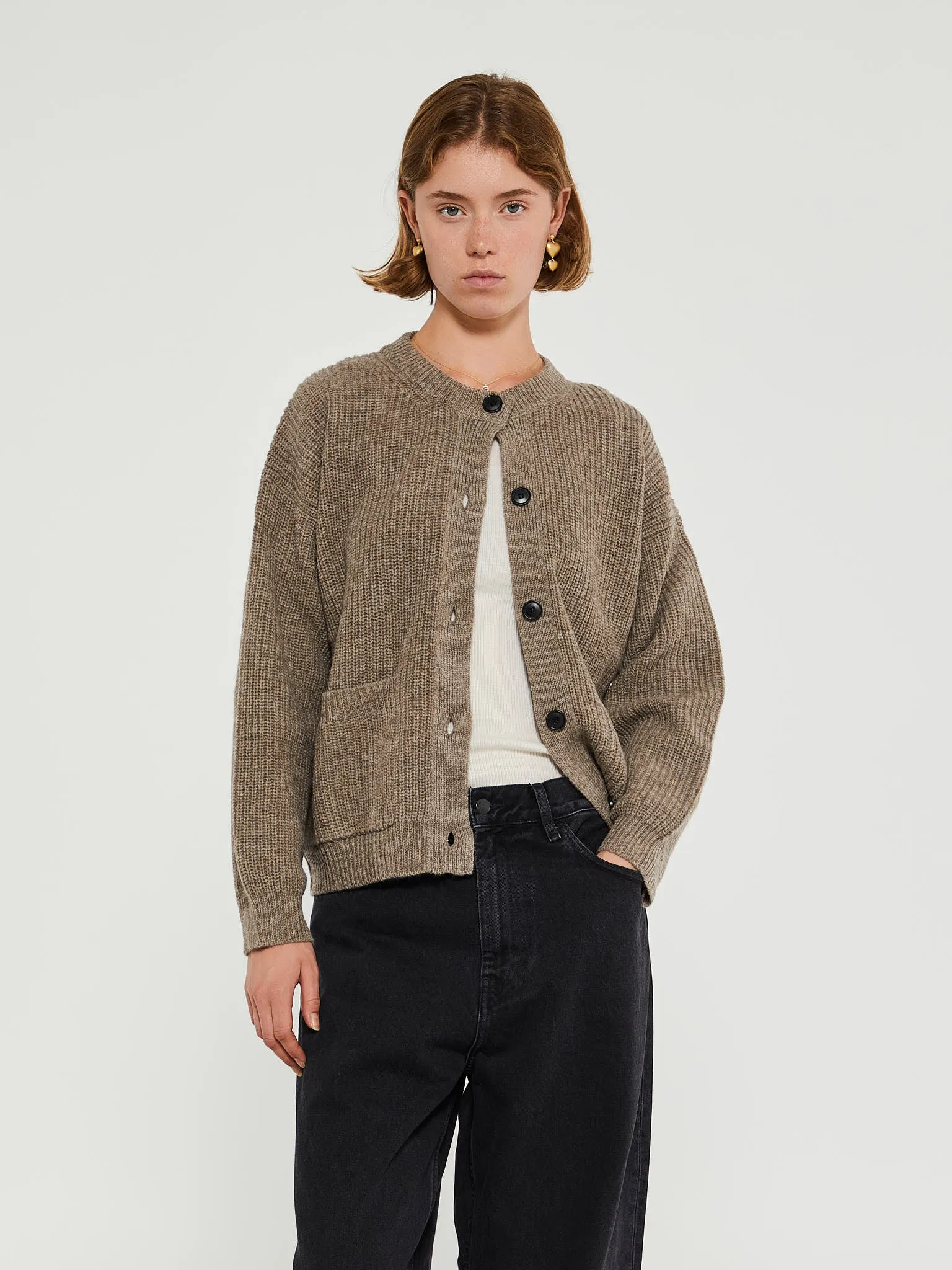Bine Cardigan in Pure Soil