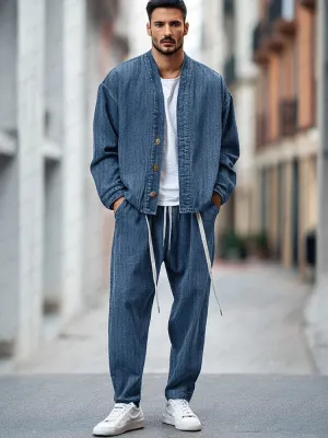 Casual 2-Piece Denim Jacket Set