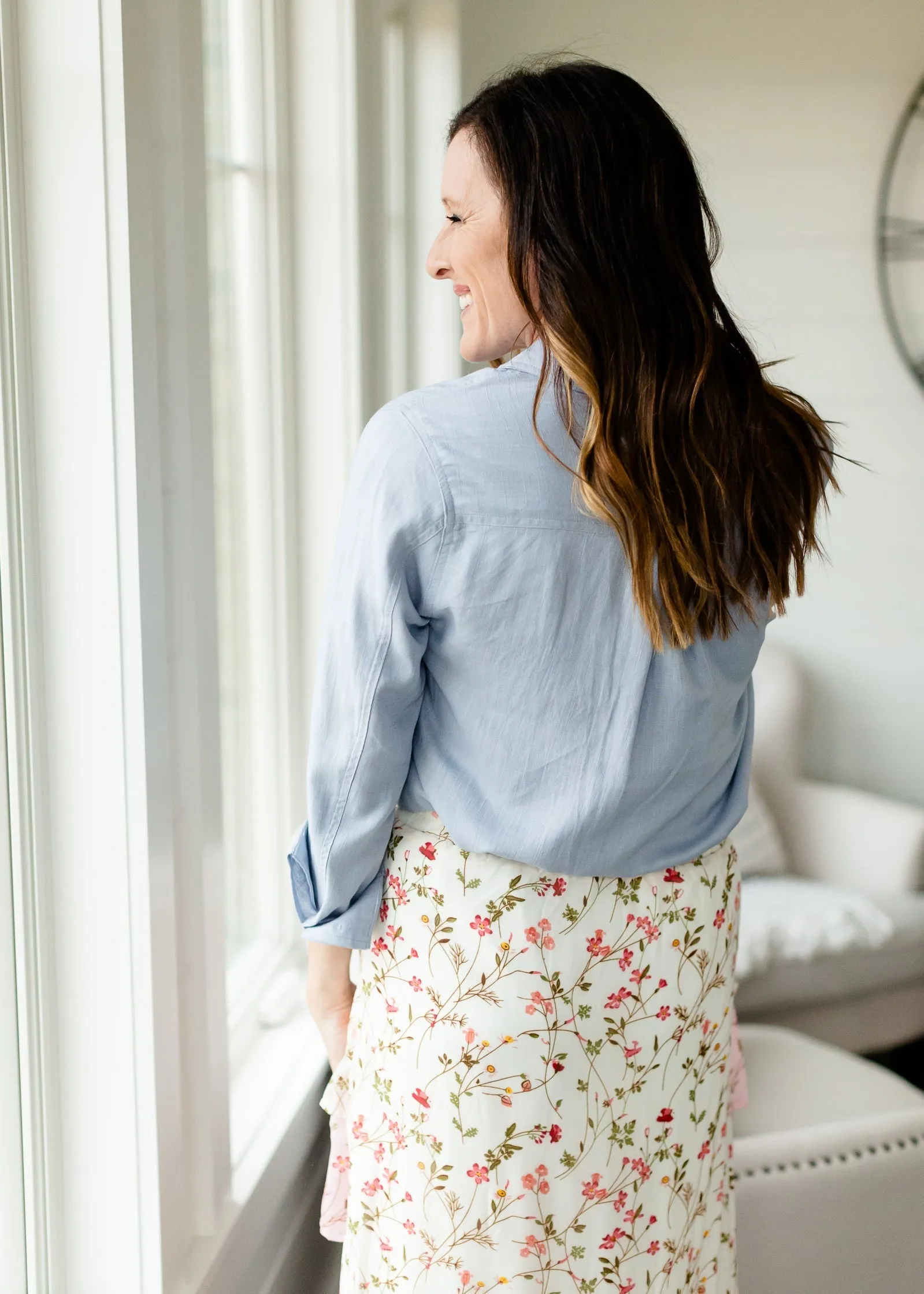 Chambray Style Denim Top - FINAL SALE