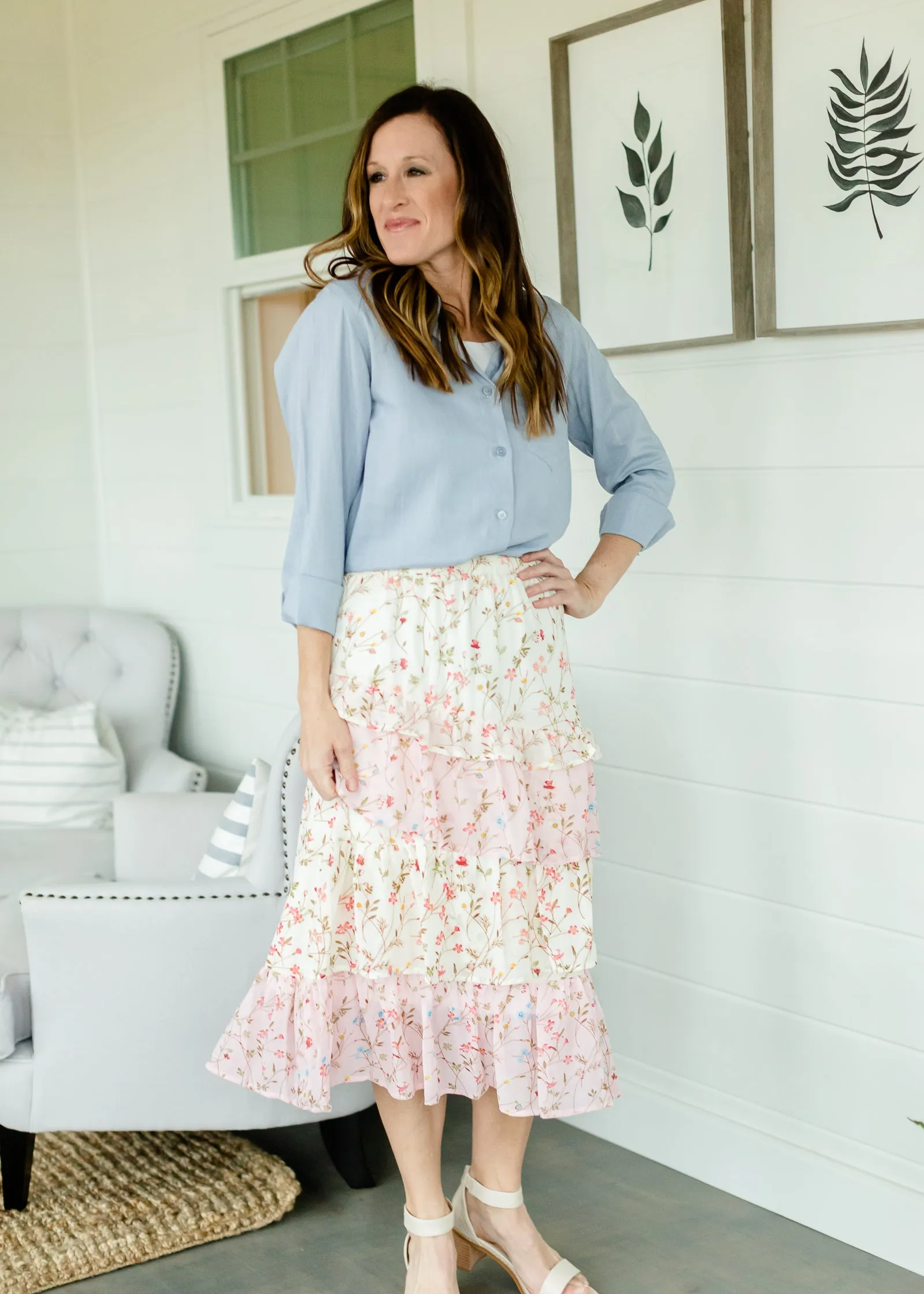 Chambray Style Denim Top - FINAL SALE