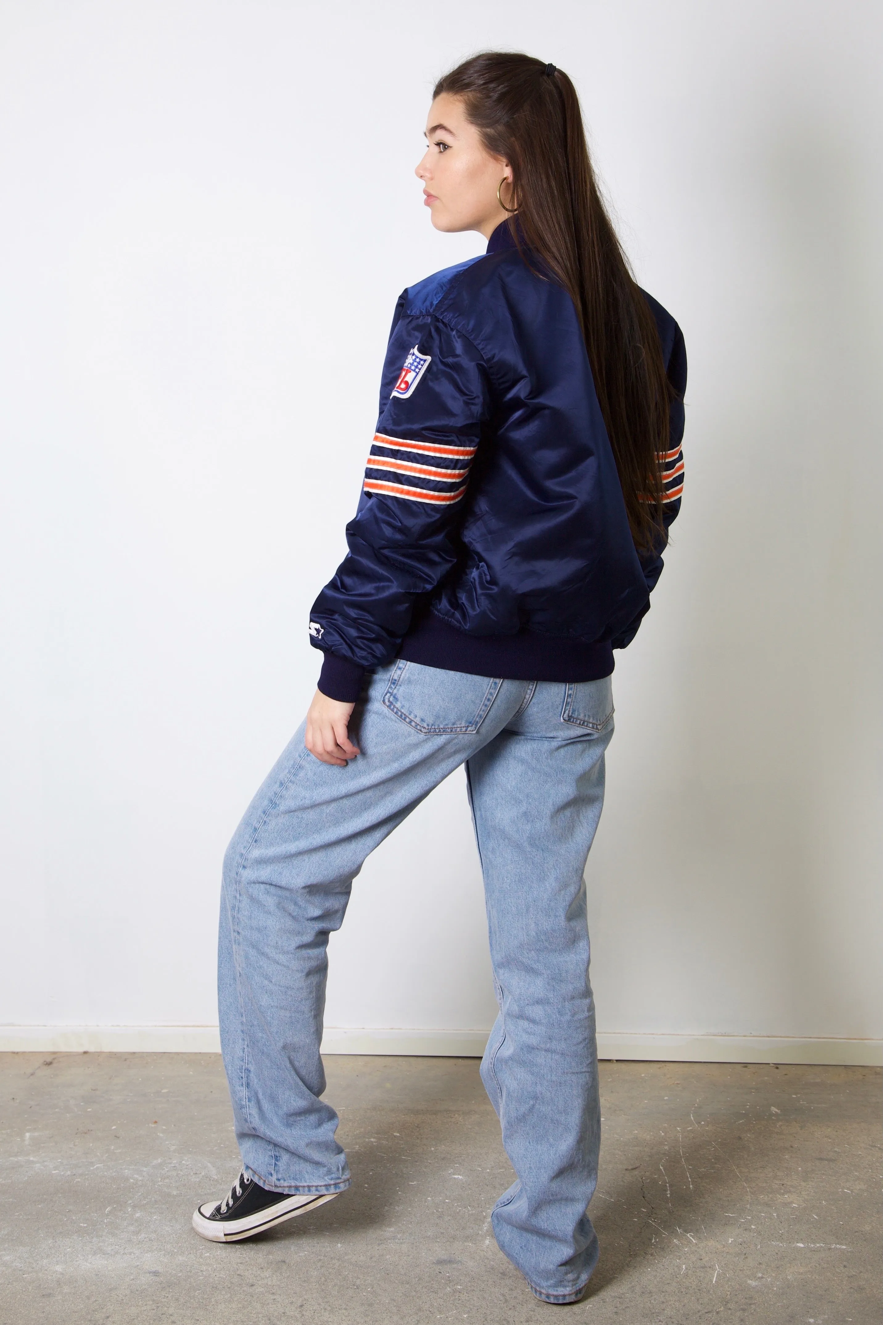 Chicago Bears NFL Satin Bomber Jacket