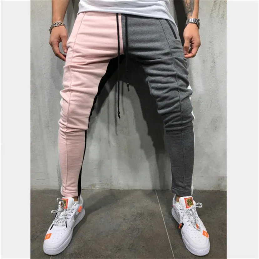 Color Block Patchwork Sports Hip Hop Trousers
