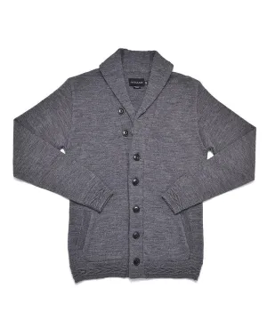 Concrete Grey Shawl Collar Cardigan