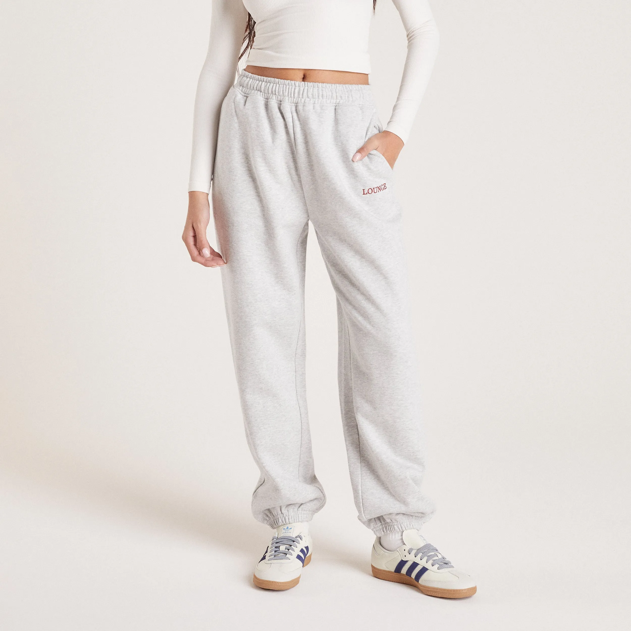 Cuffed Joggers - Grey Marl