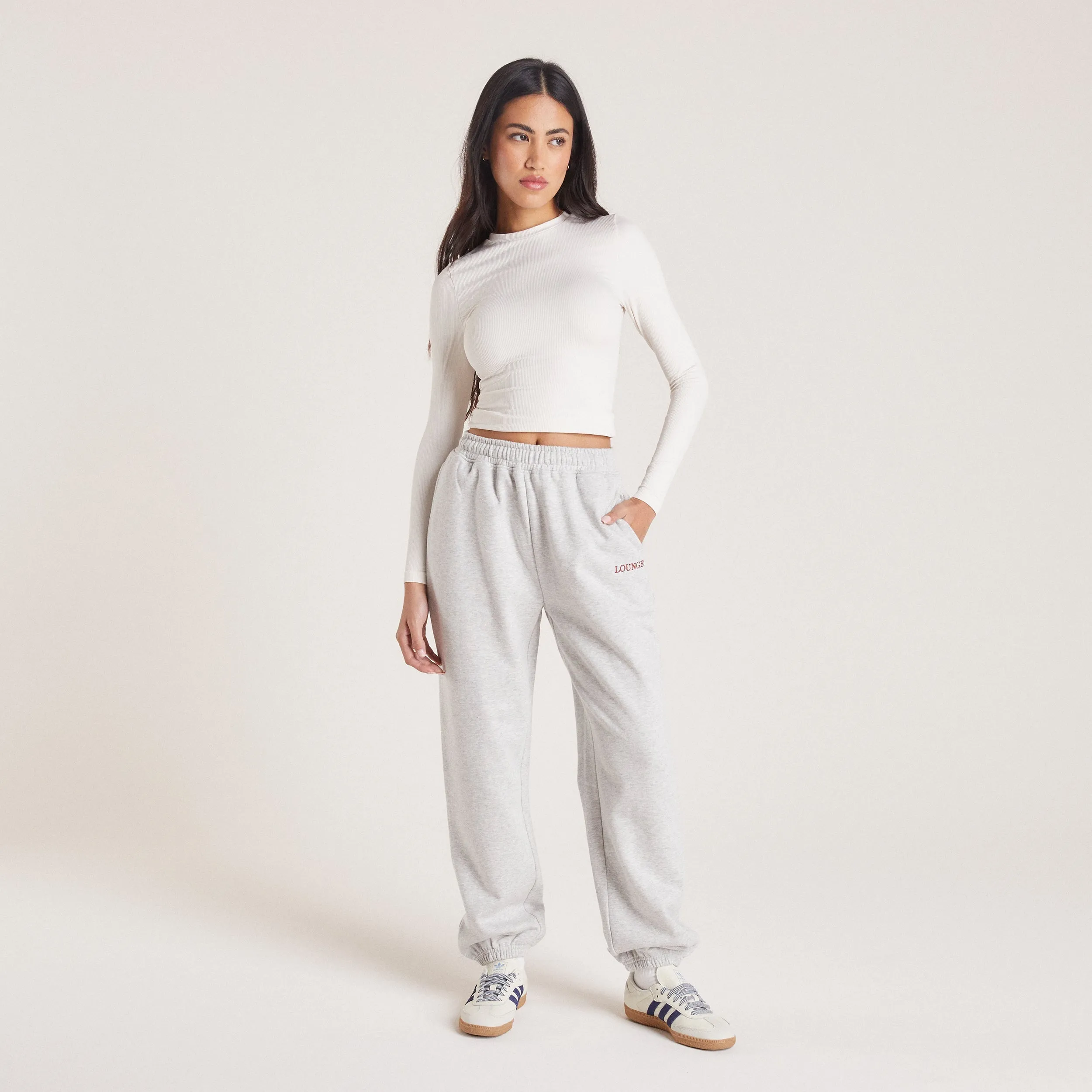 Cuffed Joggers - Grey Marl