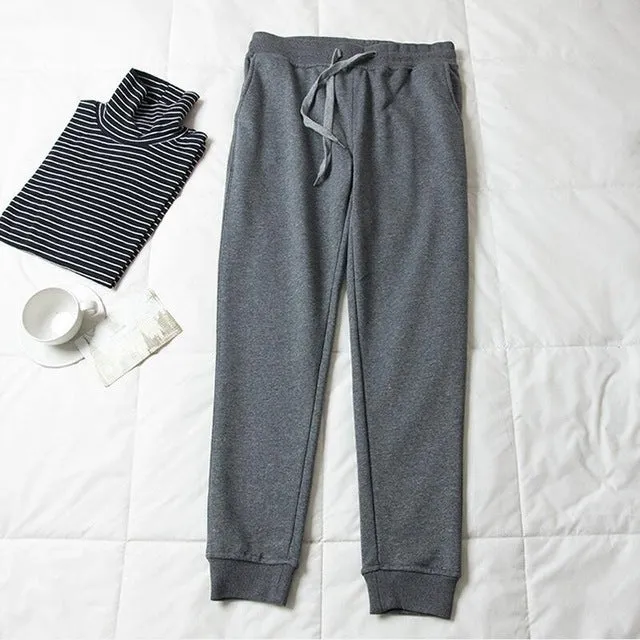 Cuffed Tie Waist Joggers