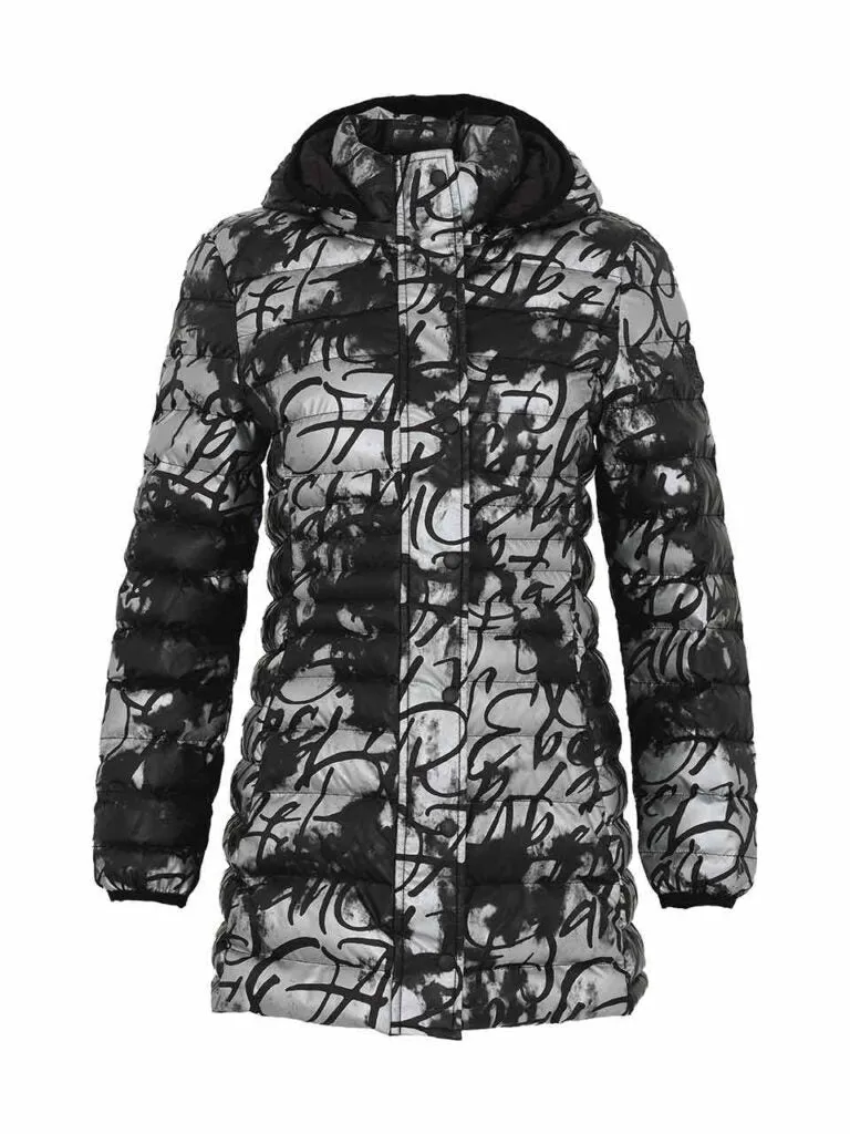 Dolcezza - Puffer Jacket with Hood - Silver-Grey