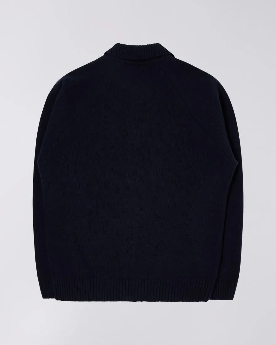 Edwin Mars Polo Cardigan // NAVY