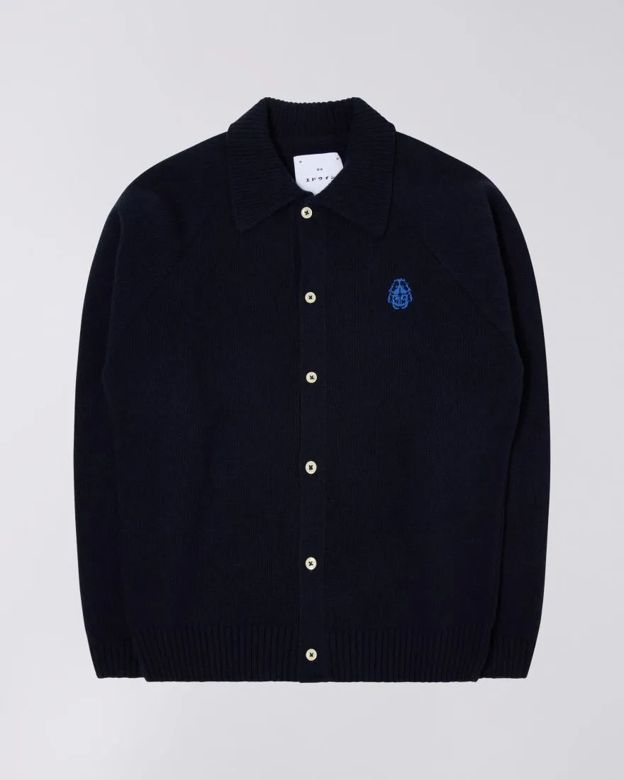 Edwin Mars Polo Cardigan // NAVY