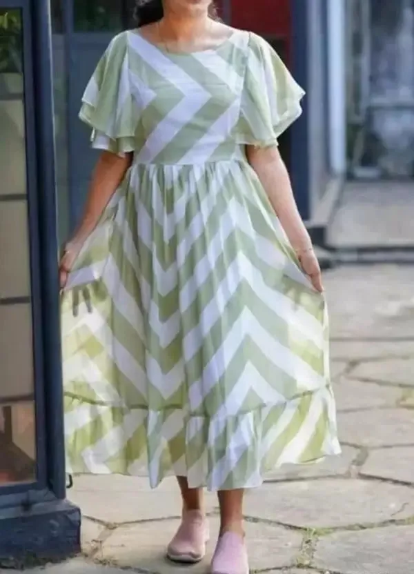 Emerald Bloom Fit & Flare Dress