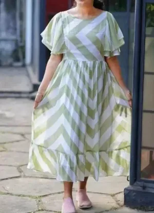 Emerald Bloom Fit & Flare Dress
