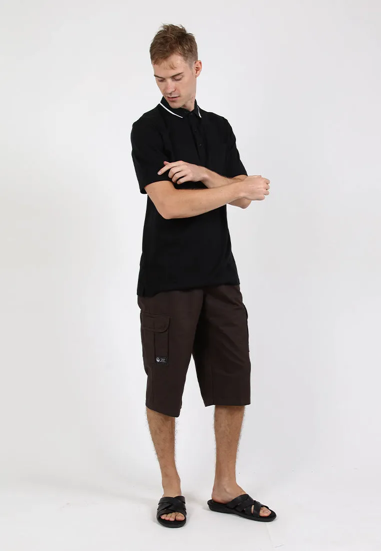 Forest 100% Cotton Twill 27"/28" Cargo Pants Men Shorts Casual 3 Quarter Short Pants Men | Seluar Pendek Lelaki - 65849