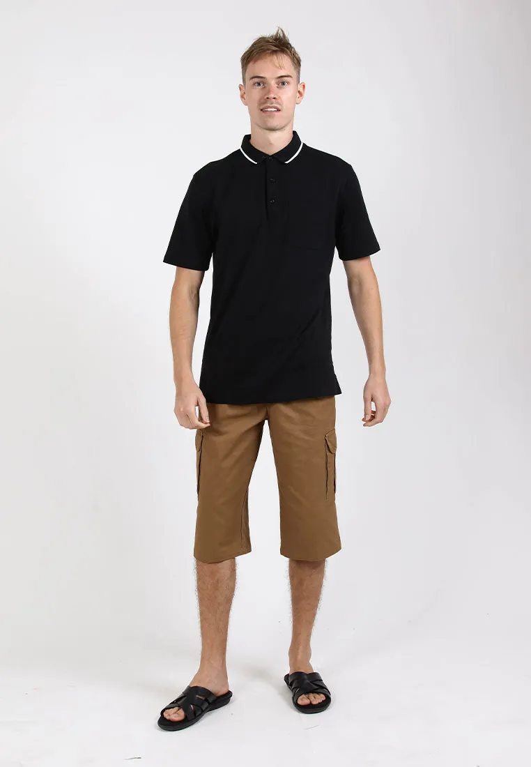Forest 100% Cotton Twill 27"/28" Cargo Pants Men Shorts Casual 3 Quarter Short Pants Men | Seluar Pendek Lelaki - 65849
