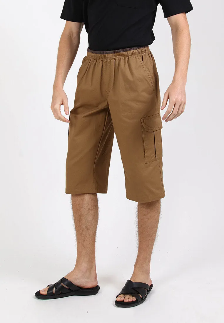 Forest 100% Cotton Twill 27"/28" Cargo Pants Men Shorts Casual 3 Quarter Short Pants Men | Seluar Pendek Lelaki - 65849