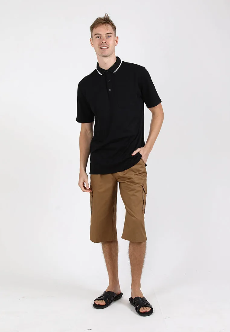 Forest 100% Cotton Twill 27"/28" Cargo Pants Men Shorts Casual 3 Quarter Short Pants Men | Seluar Pendek Lelaki - 65849