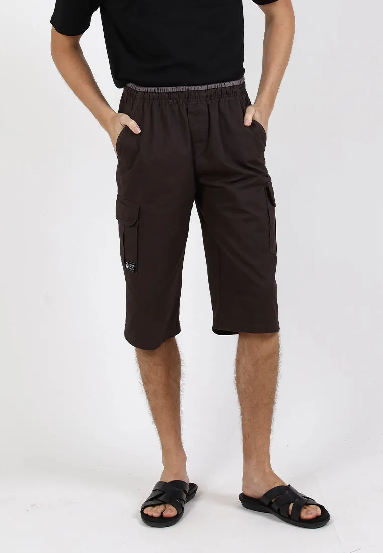 Forest 100% Cotton Twill 27"/28" Cargo Pants Men Shorts Casual 3 Quarter Short Pants Men | Seluar Pendek Lelaki - 65849