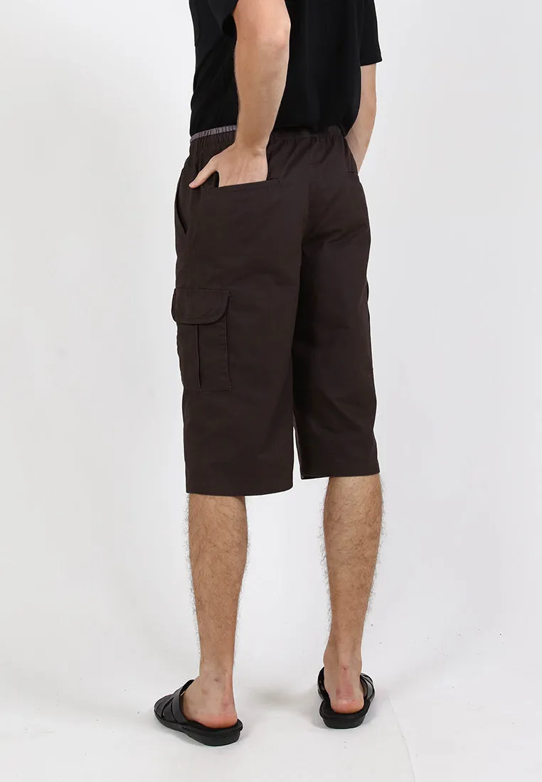 Forest 100% Cotton Twill 27"/28" Cargo Pants Men Shorts Casual 3 Quarter Short Pants Men | Seluar Pendek Lelaki - 65849