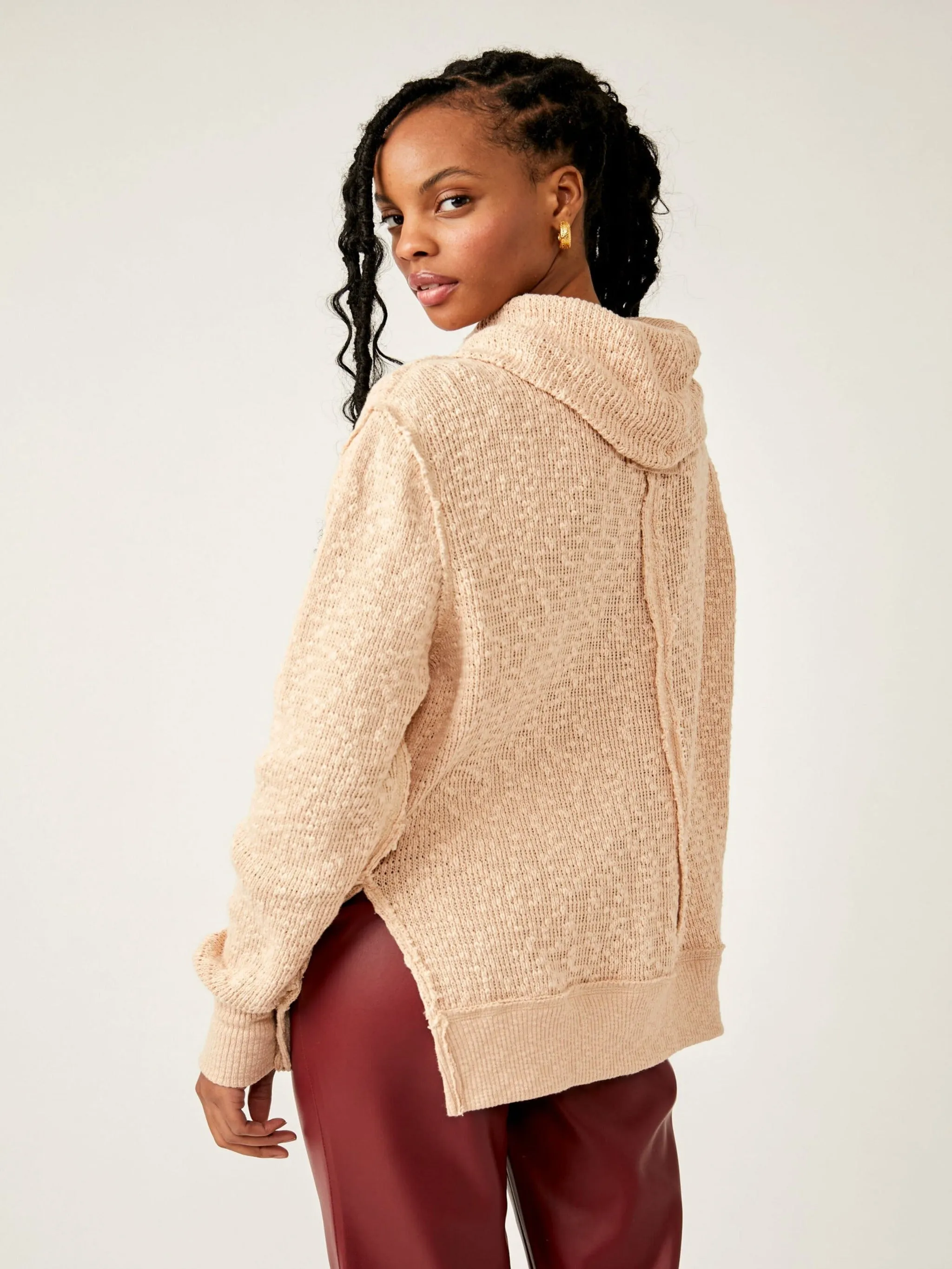 Free People Tommy Turtle Top - Toasted Almond