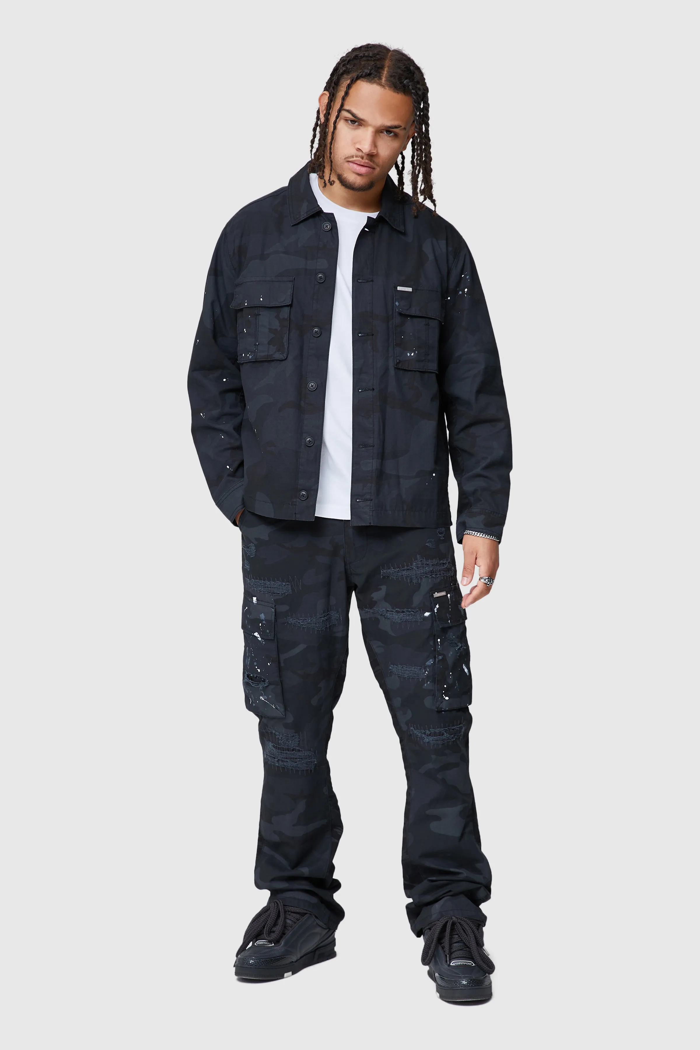 GENERAL OVERSHIRT - BLACK CAMO