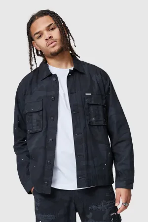 GENERAL OVERSHIRT - BLACK CAMO