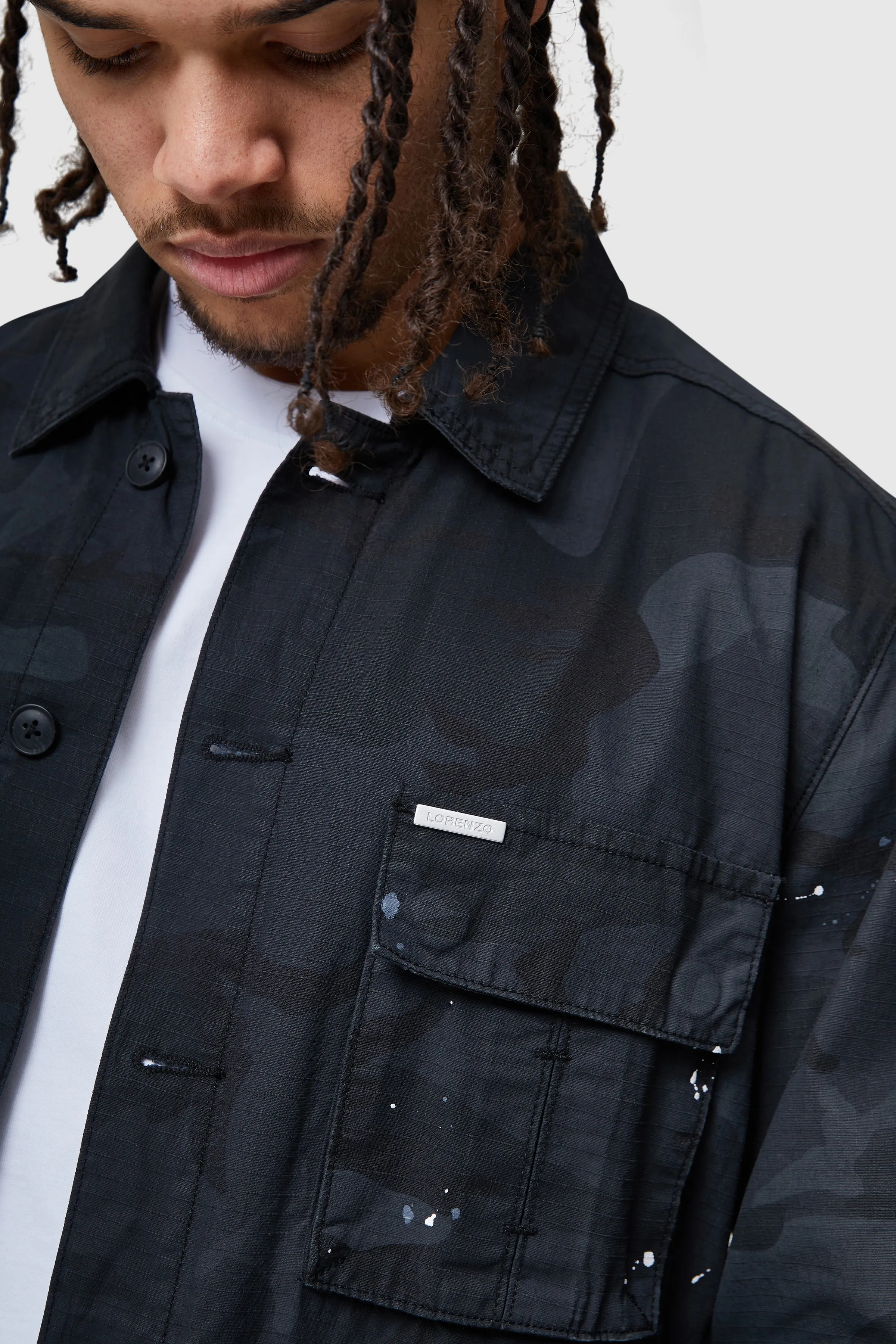 GENERAL OVERSHIRT - BLACK CAMO