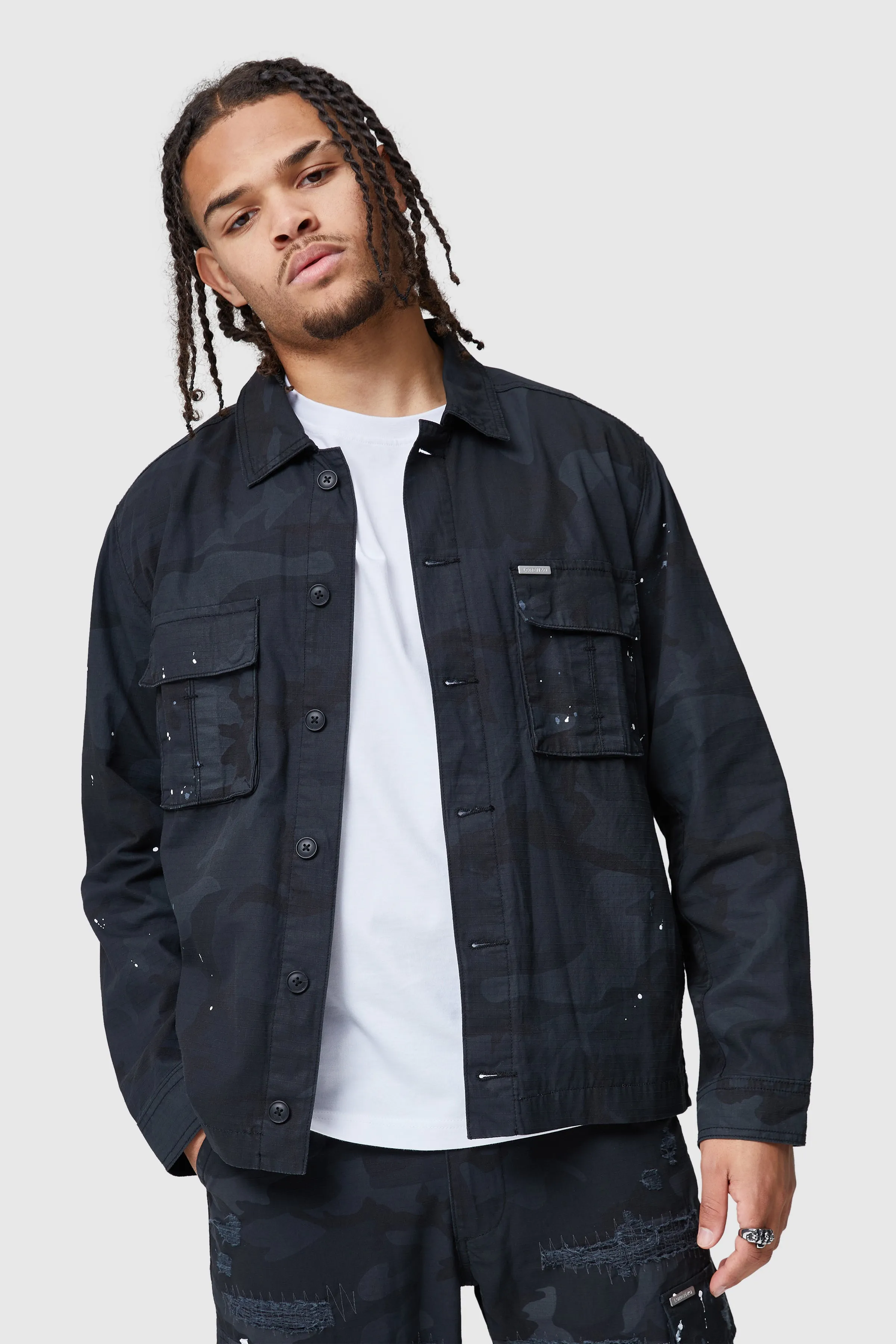 GENERAL OVERSHIRT - BLACK CAMO
