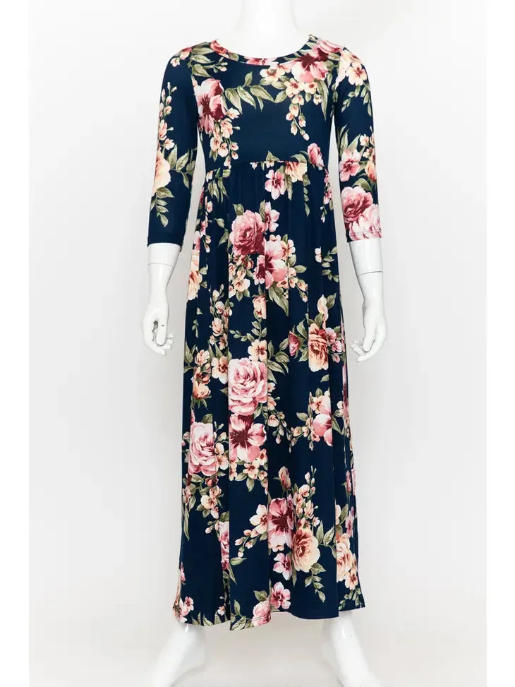 Girls Fit & Flare Maxi Dress