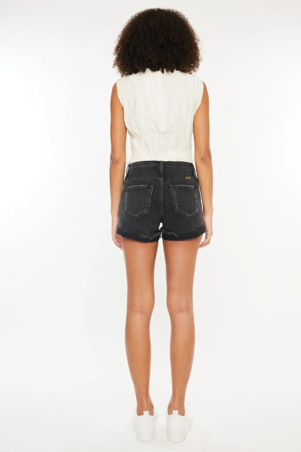 Hazel Blues® |  Kancan High Waist Distressed Denim Shorts