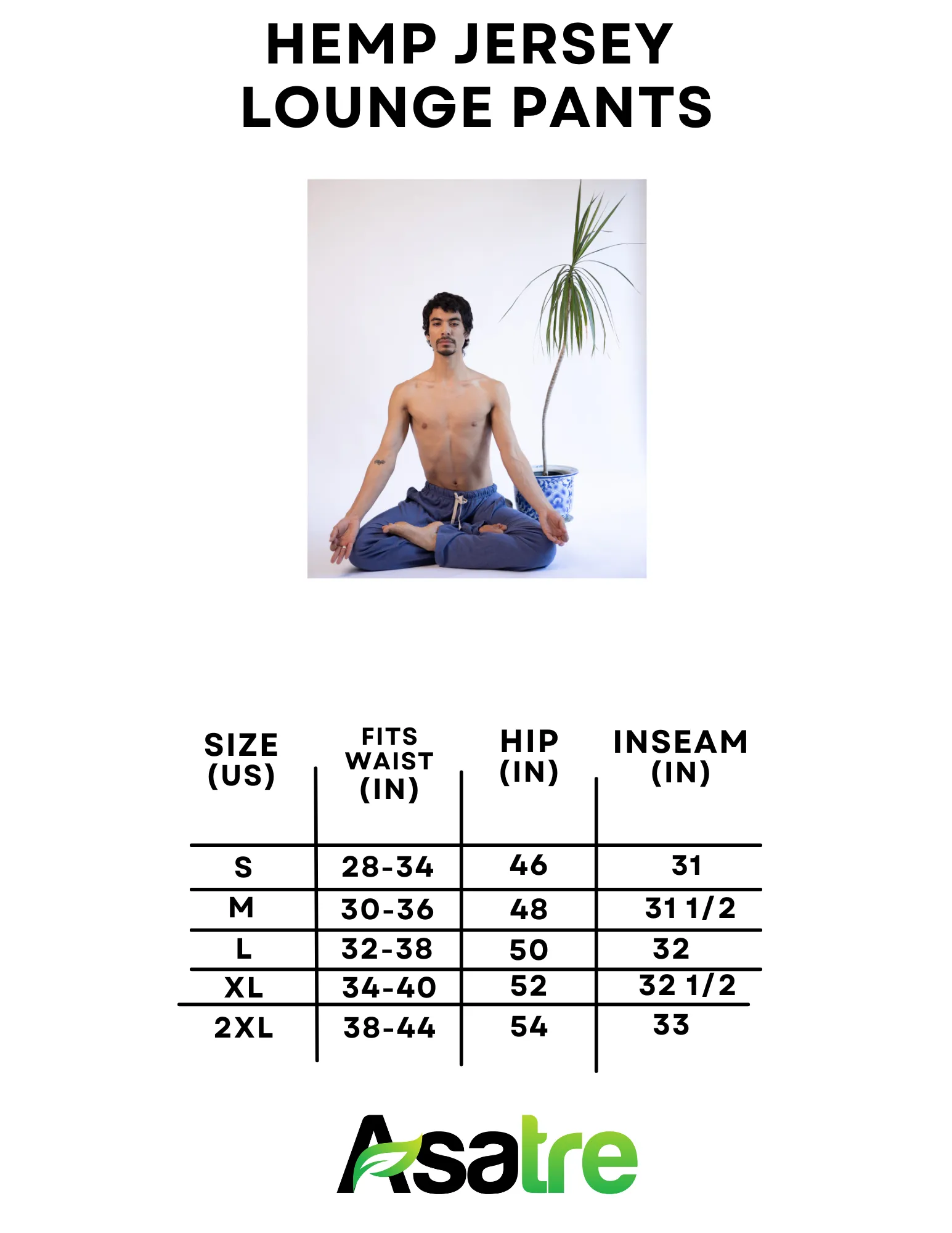 Hemp Pants - Unisex Hemp and Organic Cotton Lounge Pants
