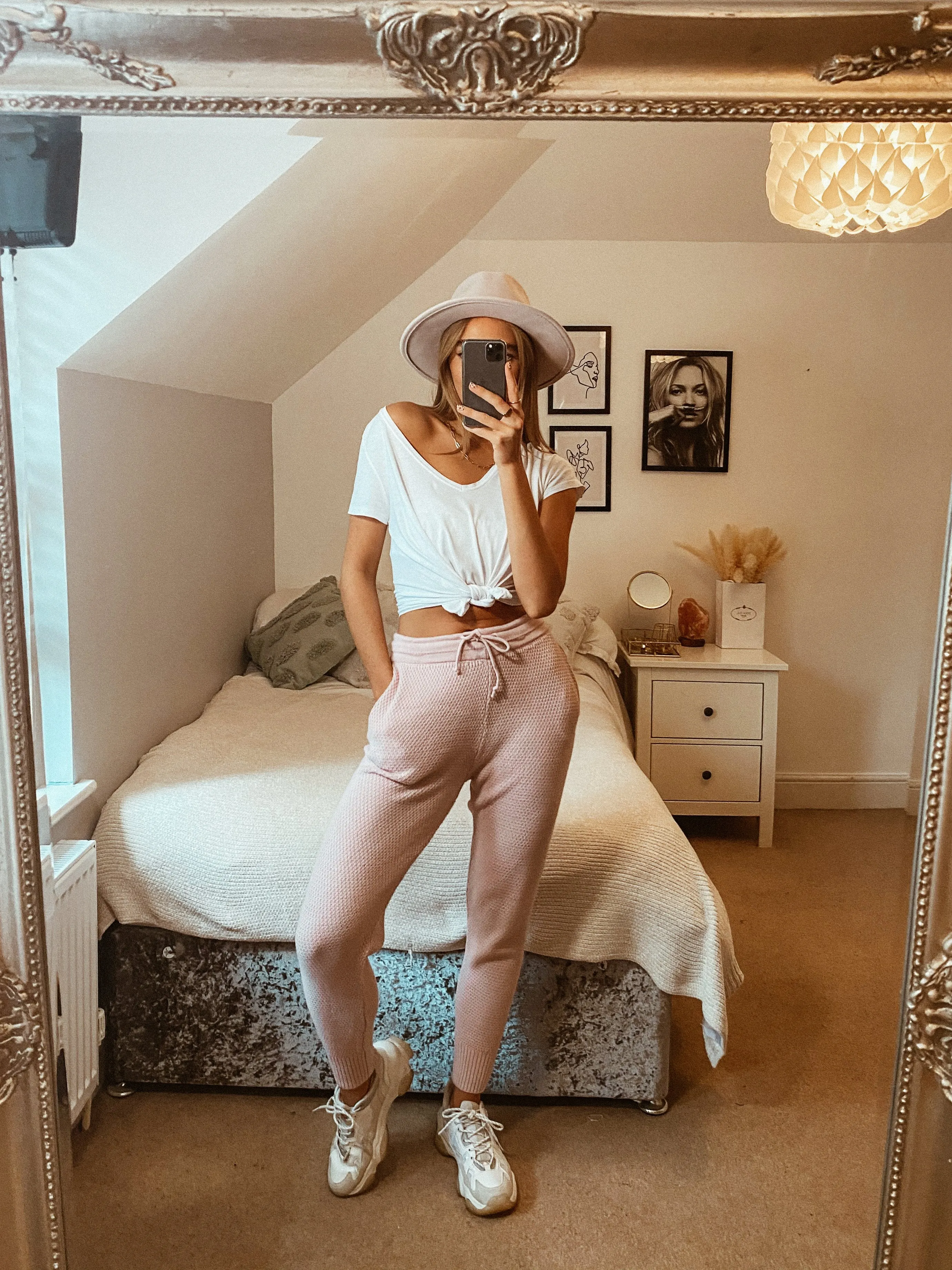 Imogen Waffle Jogger / Pink