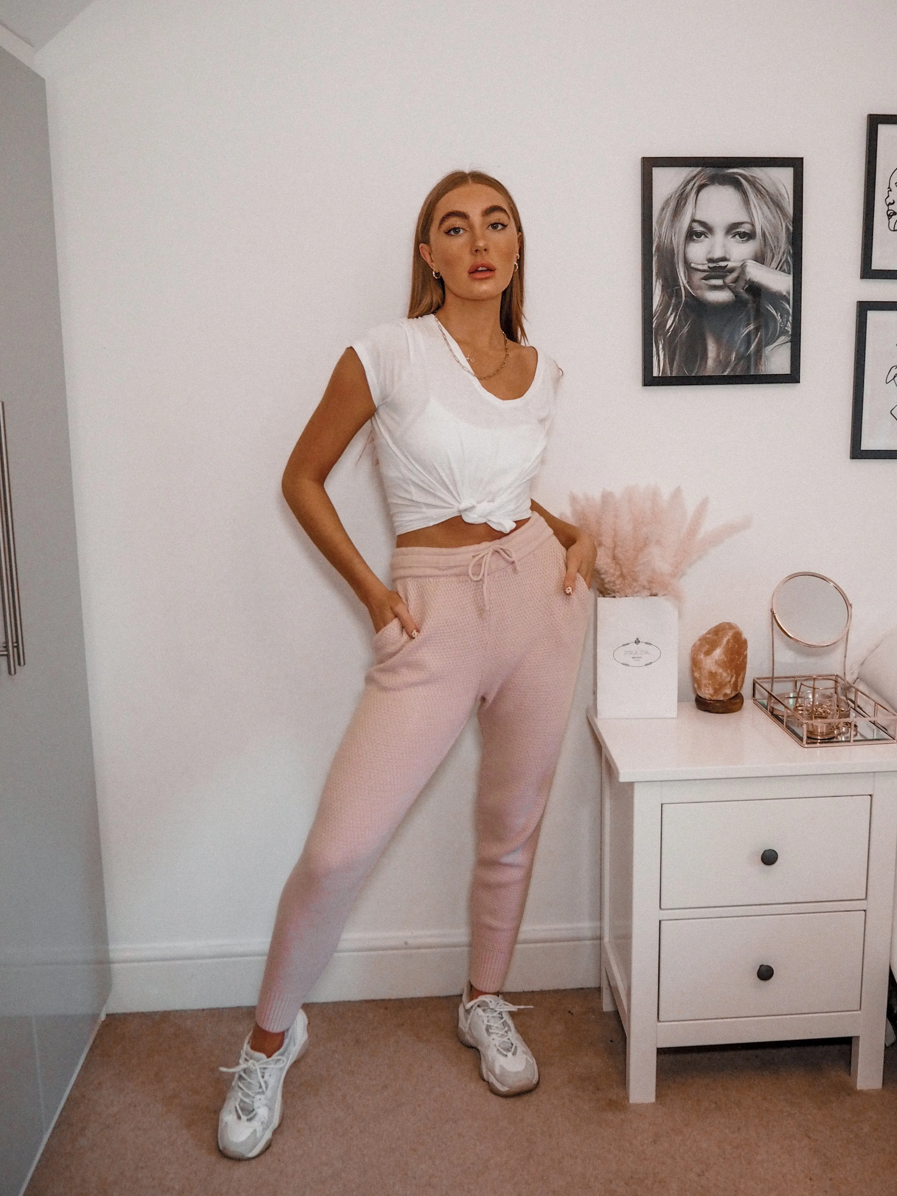 Imogen Waffle Jogger / Pink