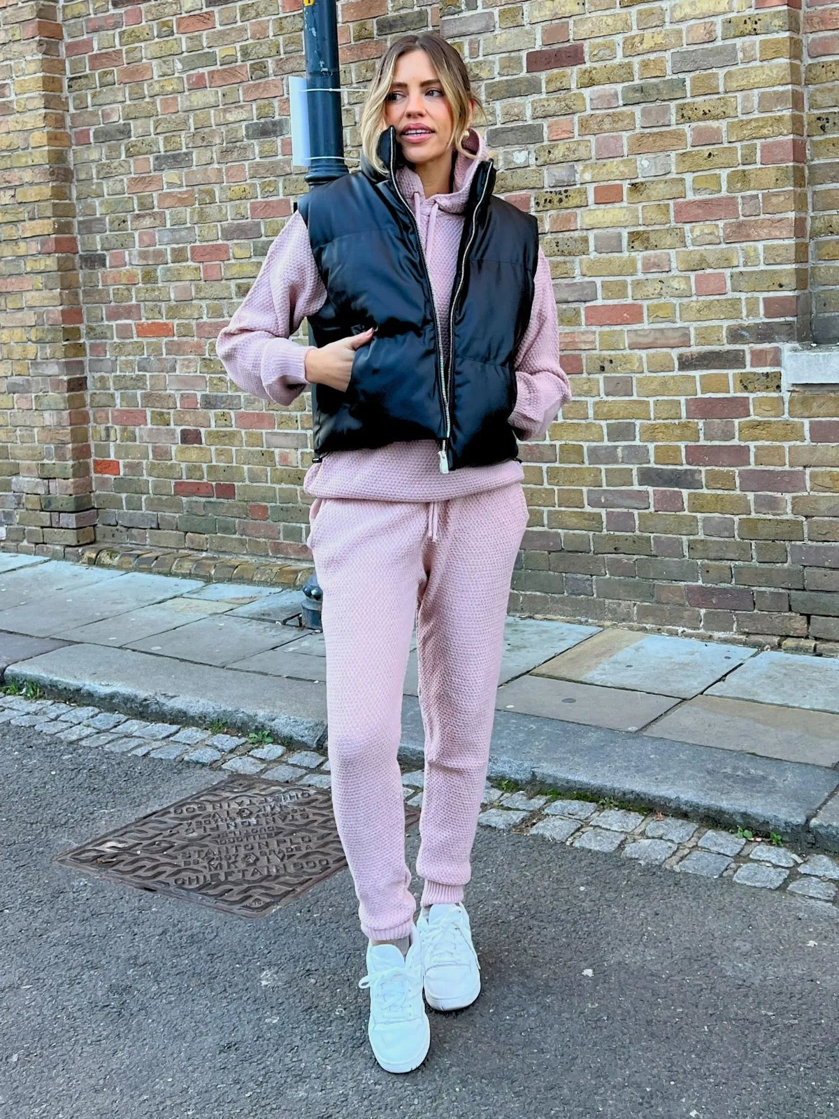 Imogen Waffle Jogger / Pink