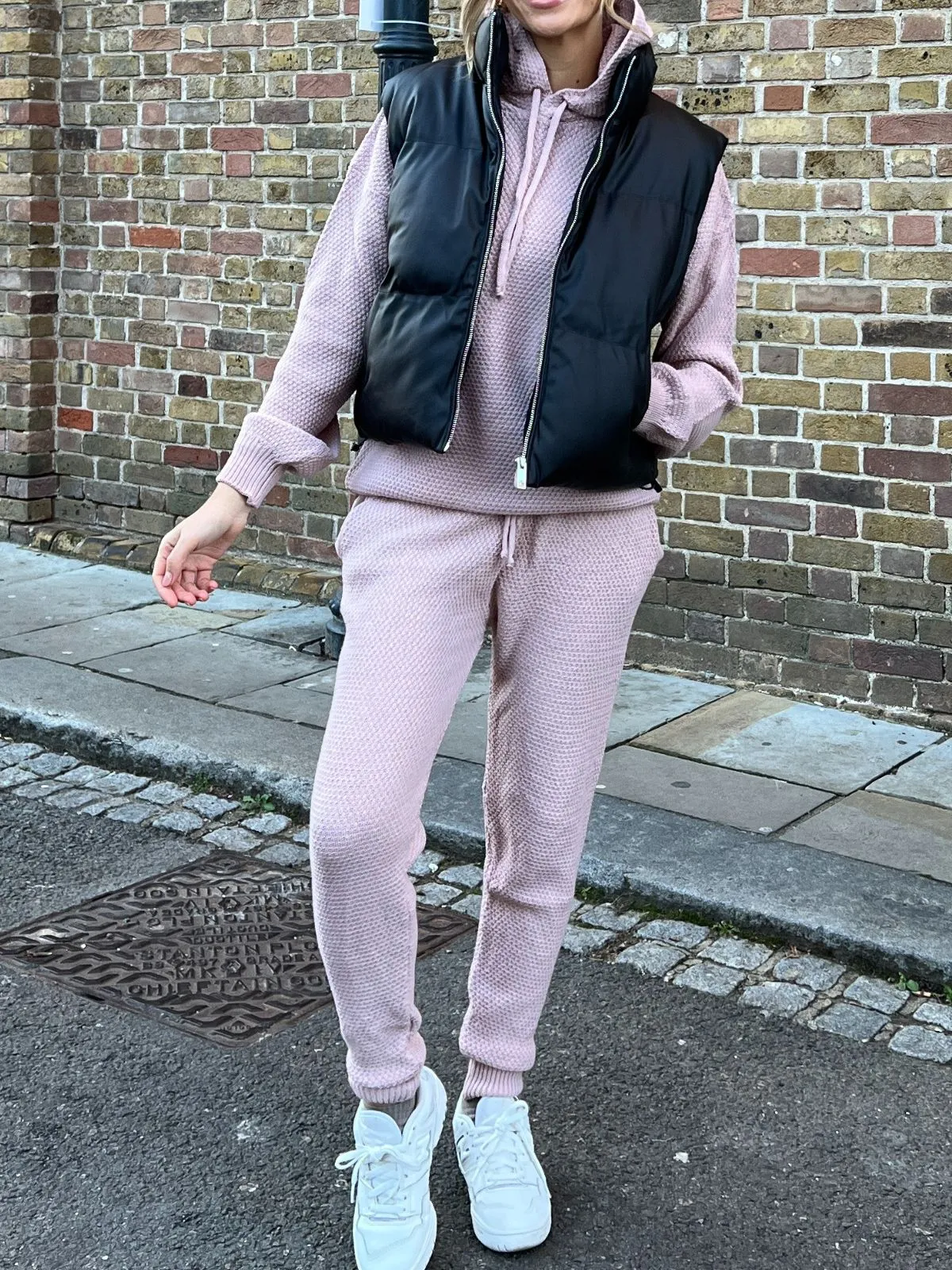 Imogen Waffle Jogger / Pink