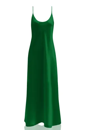 Long Green Slip Dress