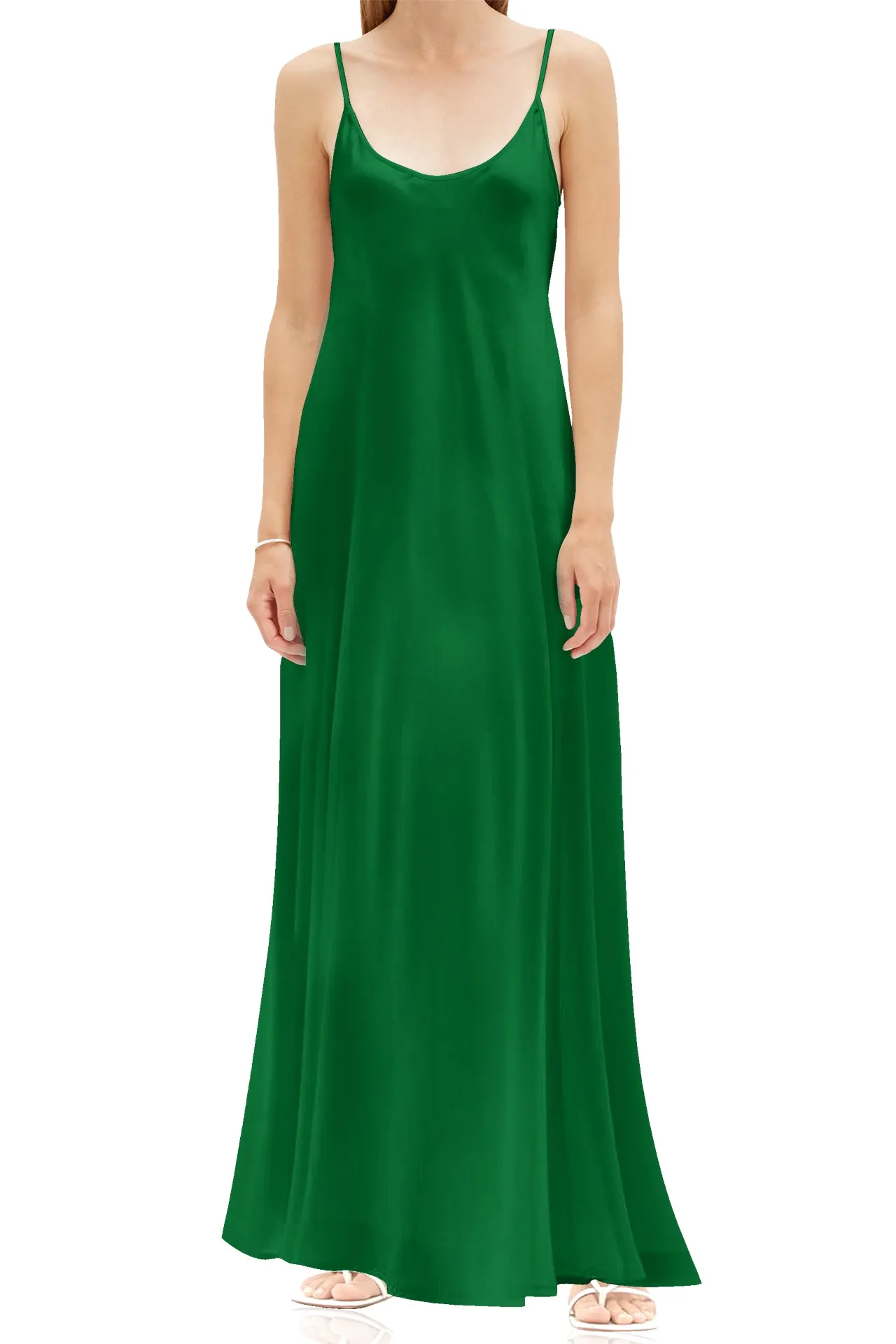 Long Green Slip Dress