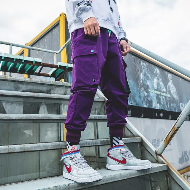Men Cargo Pants 2021 Safari Style Joggers Men's Hip Hop Casual Harem Pants Streetwear Spring Vintage Male Trousers