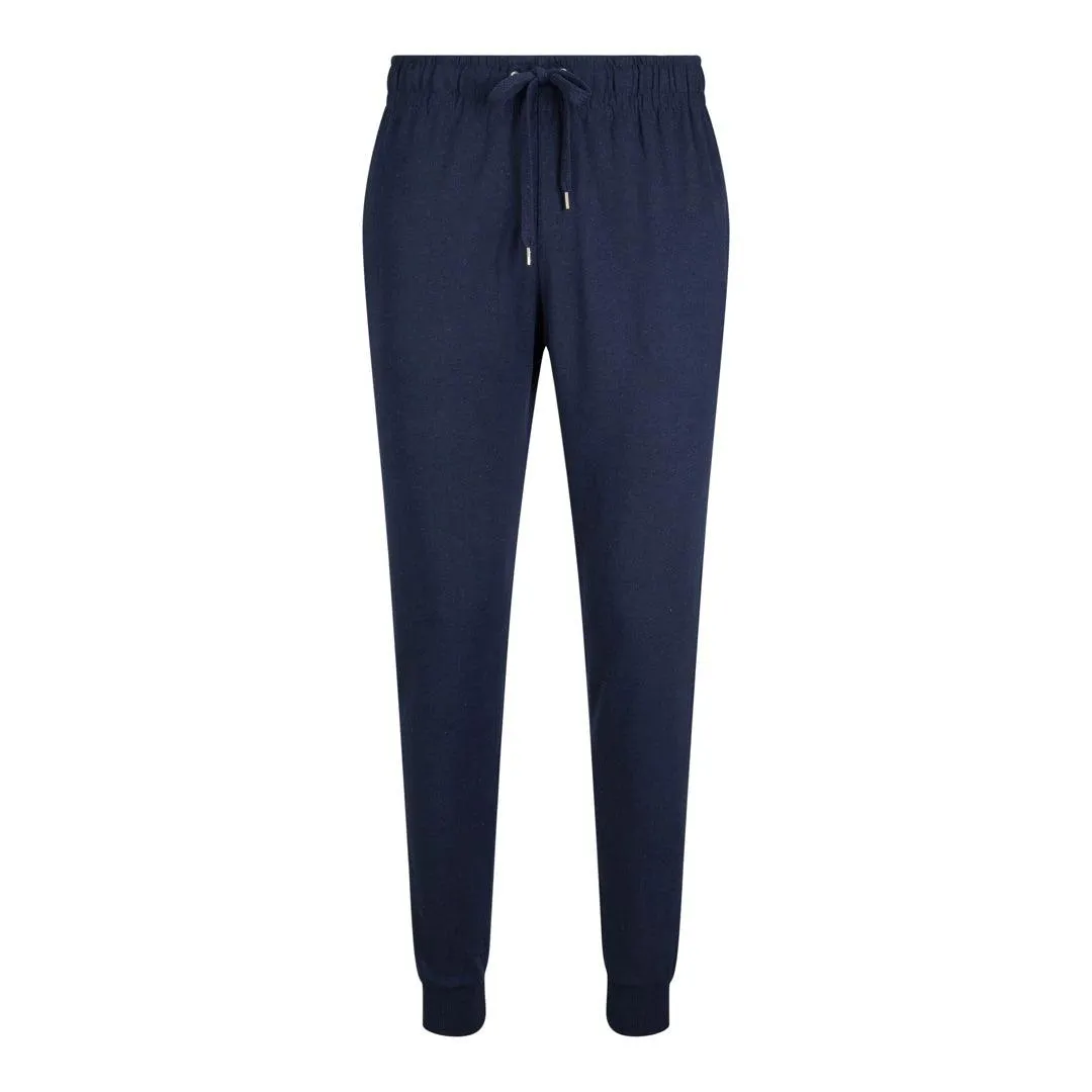 Mens Navy Joggers Lounge Pants Elasticated Pockets Gym Training Sports Casual