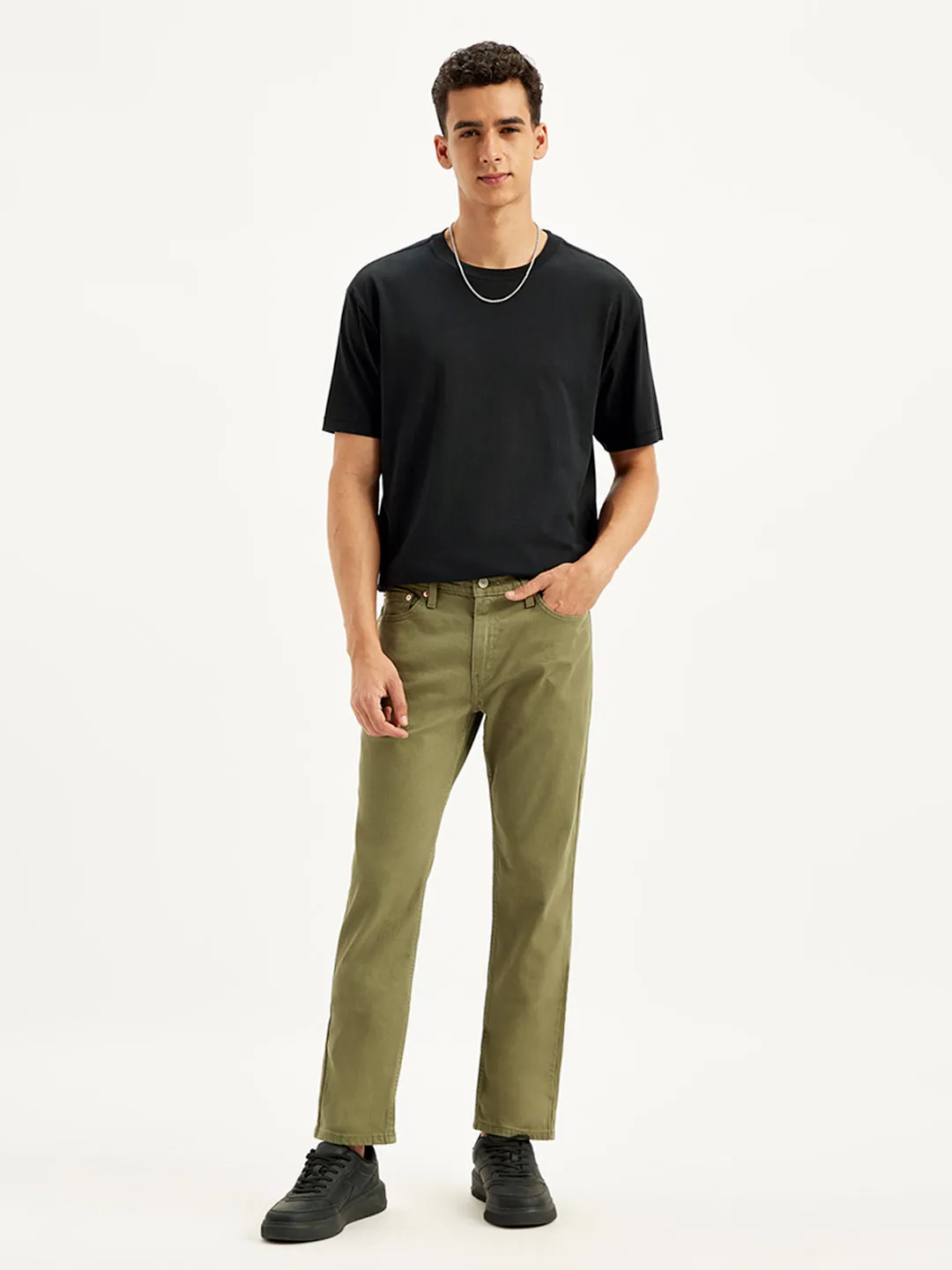 Men's Olive Loose Fit Cargo Joggers
