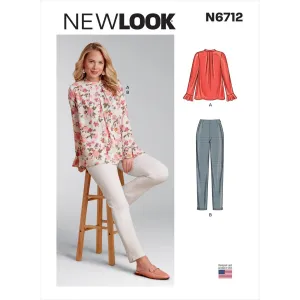 New Look Sewing Pattern N6712 Misses' Top and Pants