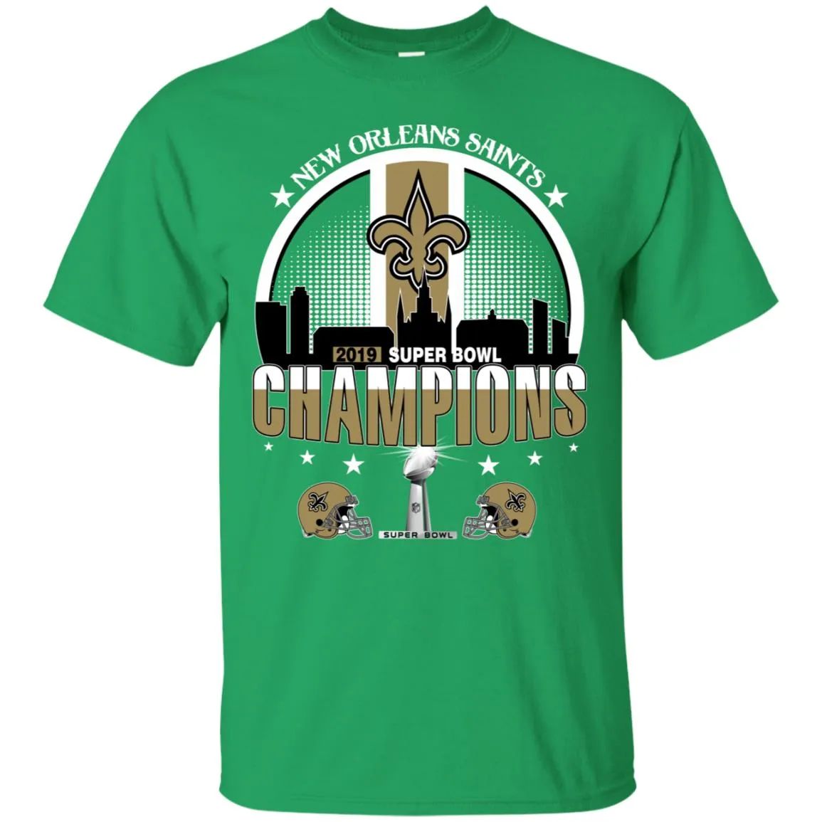 Nfl – New Orleans Saints 2019 Super Bowl Champions Football Men Cotton T-Shirt