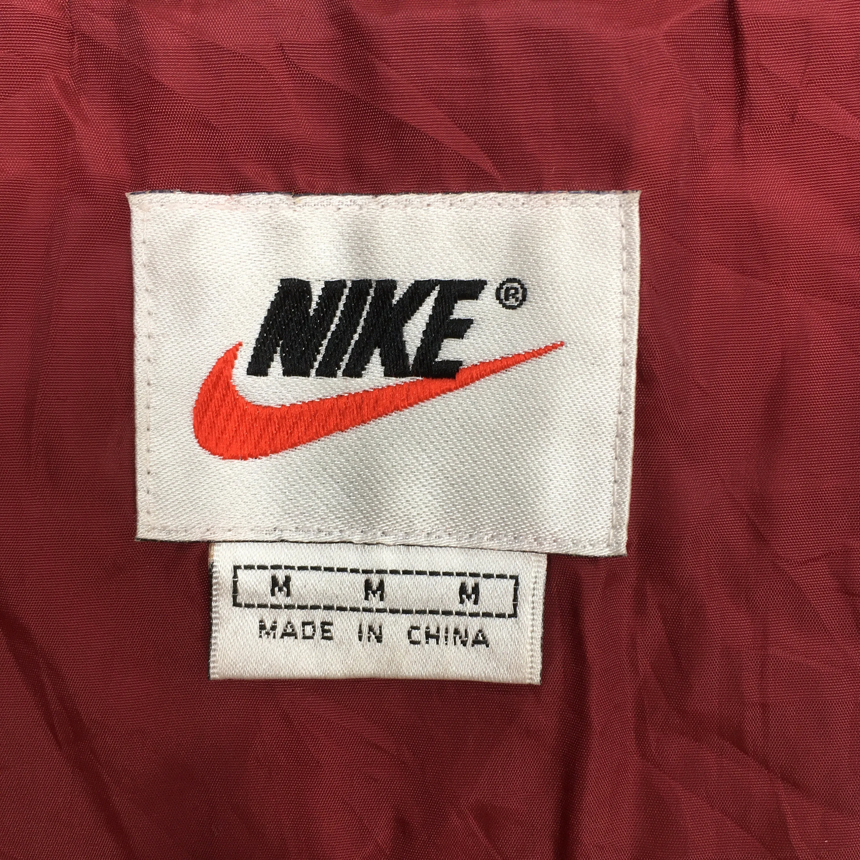 Nike Swoosh Bomber Blue Puffer Jacket Medium