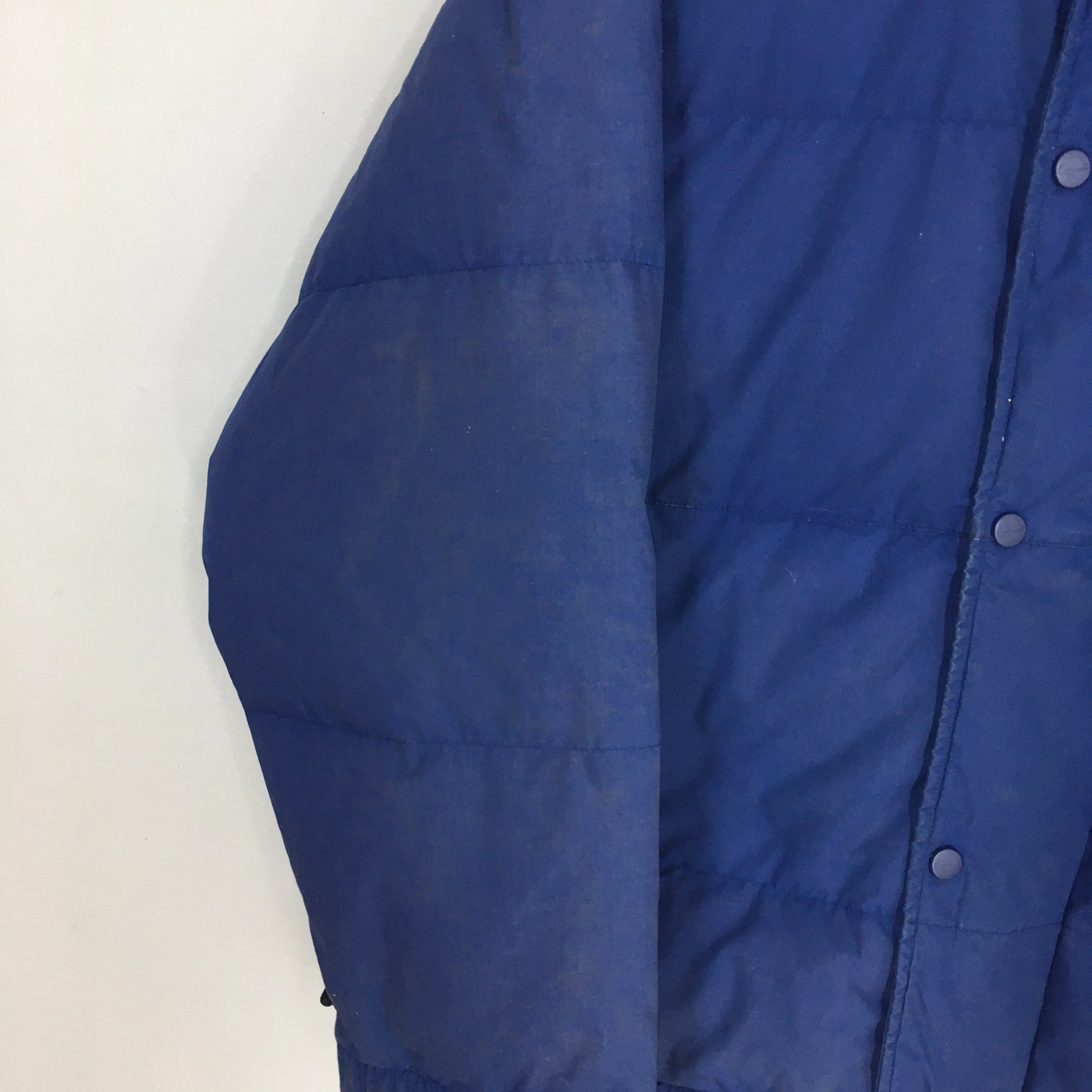 Nike Swoosh Bomber Blue Puffer Jacket Medium