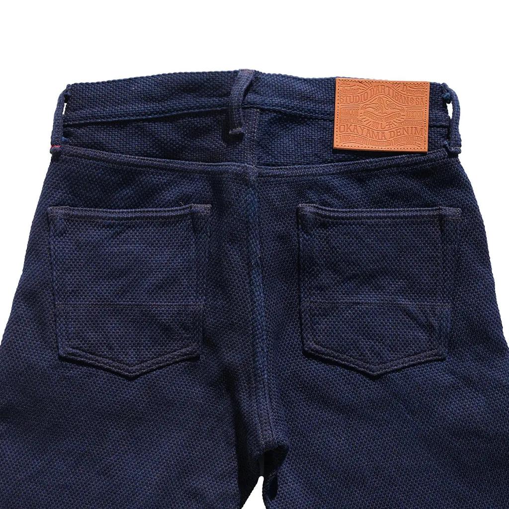 OD SDA "Kasezome" Indigo x Dorozome Sashiko Selvedge Pants (Relax Tapered)