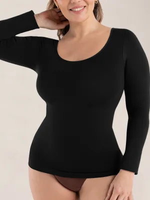 Offer: Shapermint Essentials All Day Every Day Long Sleeve Shaping T-Shirt - 50 percent OFF