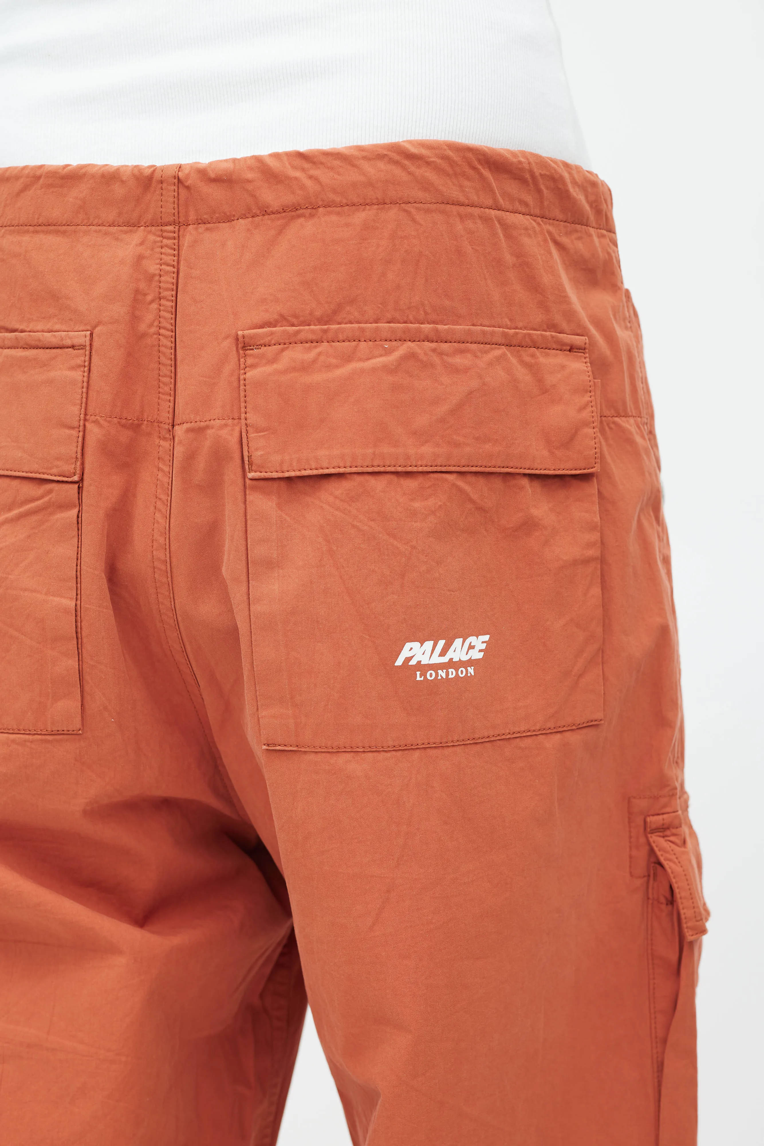 Orange Two Pocket Parachute Pants