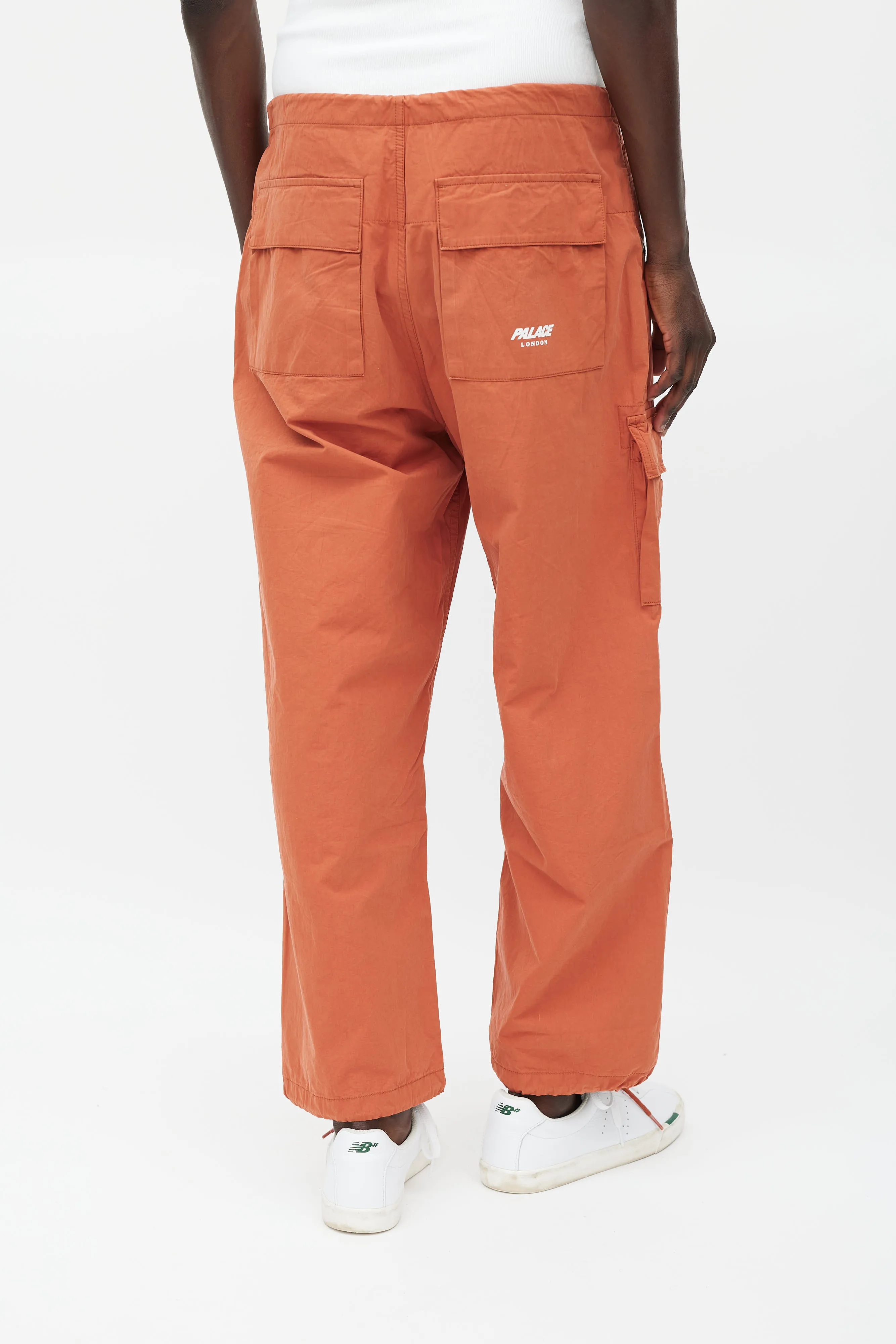 Orange Two Pocket Parachute Pants